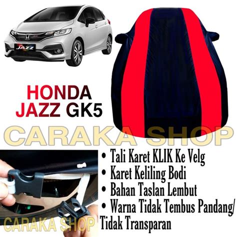 Jual Body Cover Honda Jazz Gk Sarung Strip Merah Penutup Bodi Mobil