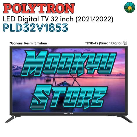 Jual POLYTRON LED TV 32 Inch PLD32V1853 Digital TV Garansi 5 Tahun