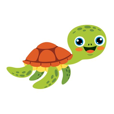 Cartoon Drawing Of A Sea Turtle Vector Art At Vecteezy