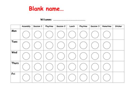 Smiley Face Behaviour Management Chart By Choralsongster Teaching