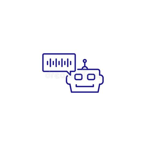 Chatbot Ai Man Speak Line Icon Chat Bot Robot Talk Stock Illustration