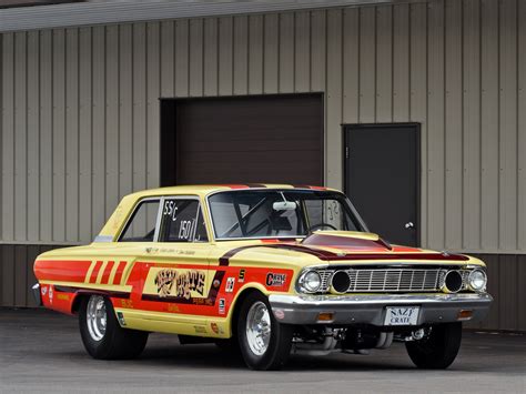 1964, Ford, Fairlane, Thunderbolt, V 8, Race, Racing, Drag, Hot, Rod ...