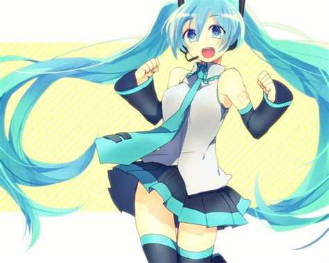 Safebooru 1girl A229 Aqua Eyes Aqua Hair Detached Sleeves Hatsune Miku Headset Long Hair