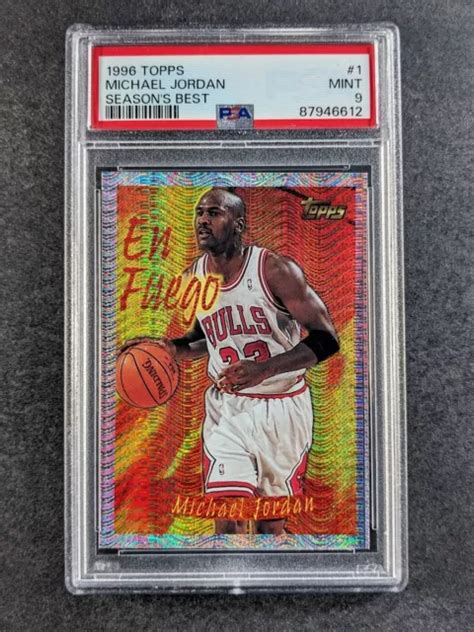 1996 97 TOPPS SEASON S Best MICHAEL JORDAN En Fuego 1 Chicago Bulls