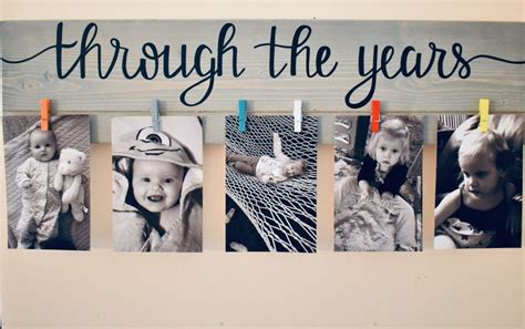 Through The Years Sign Picture Display Child Art Display Etsy