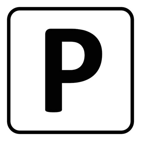 Icono De Estacionamiento Sobre Fondo Transparente Vector Premium