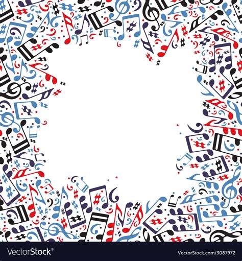 Music Frame Made With Notes Royalty Free Vector Image