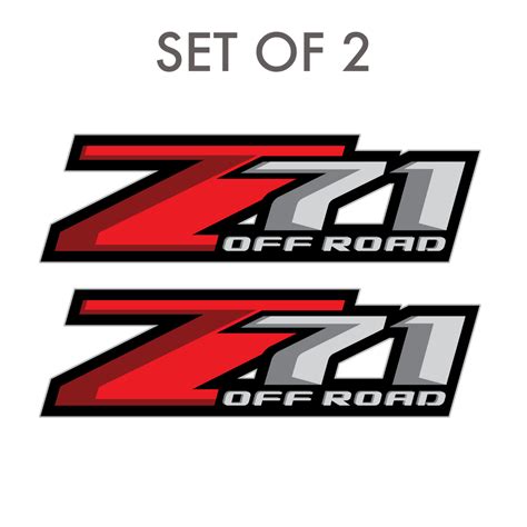 Set of 2: Z71 off-road decal for 2017-2019 Chevrolet Silverado GMC Sie – US Rallystripes