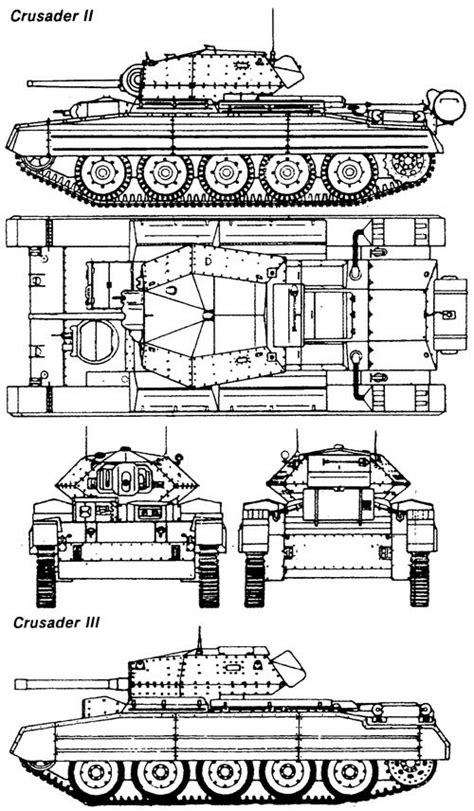 A Crusader Mk Ii Cruiser Tank Mk Vi Technical Drawings Ww Tanks