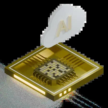 AI Cloud Chip Architecture Processor 3D Icon download in PNG, OBJ or ...