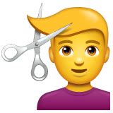 Man Getting Haircut Emoji | Emoji Man Getting Haircut Meaning