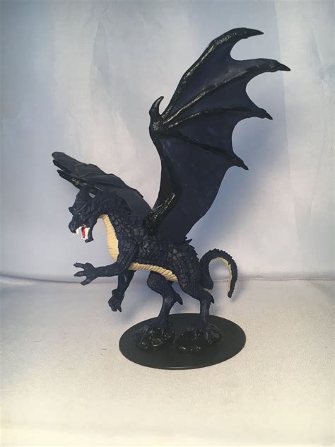 Blue Dragon Painted Dnd Miniature/adult Blue Dragon/huge/dnd - Etsy