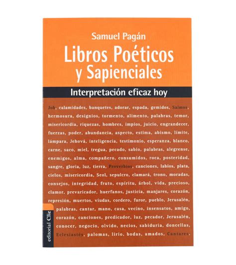 Libros Poeticos Y Sapienciales Libreria Peniel