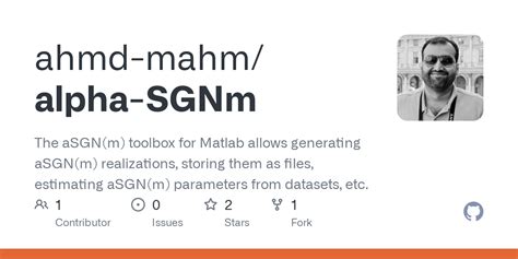 Github Ahmd Mahm Alpha Sgnm The Asgn M Toolbox For Matlab Allows