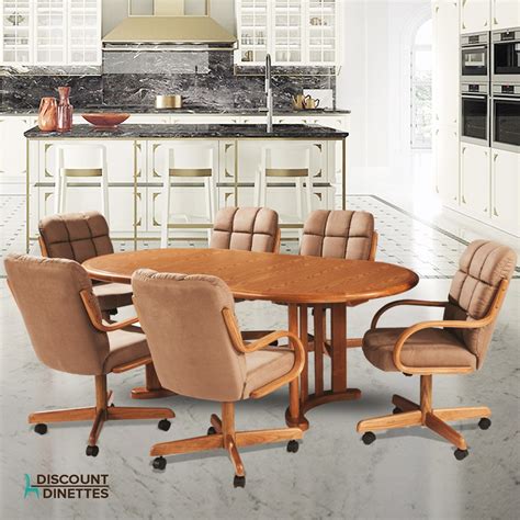 Tiffany Swivel Caster Dinette Set Douglas Casual Living Discount Dinettes