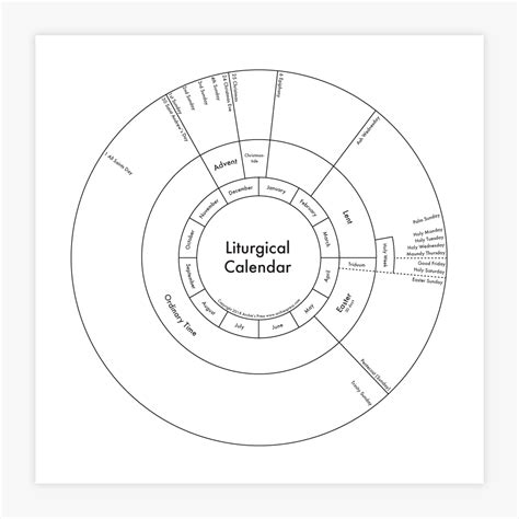 Liturgical Calendar Print Archie S Press