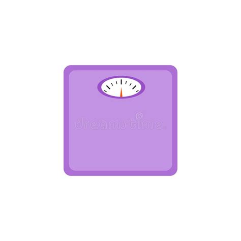 Weight Scales Flat Design Vector Illustration Bathroom Floor Scales