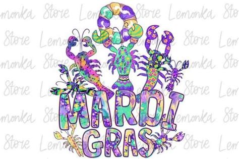 Kid S Whimsical Mardi Gras Crawfish Png Graphic By Lemonkastore