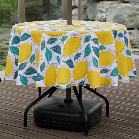 Btsky Patio Outdoor Umbrella Tablecloth With Zipper And Umbrella