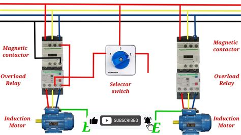 How To Connection Run Two Motor In Selector Switch Electric Tech