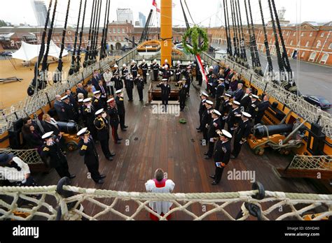 Royal Navy Marks Trafalgar Day Stock Photo Alamy