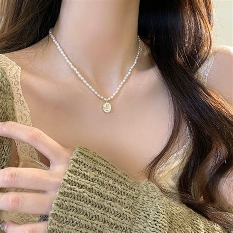 Orfila French Style Vintage Pearl Necklace Advanced Sense Design