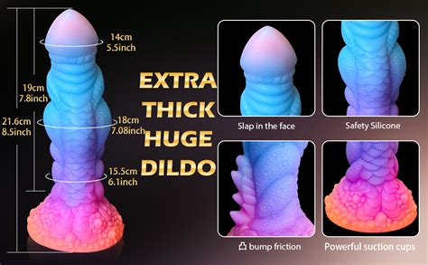 Amazon Monster Dildo Fantasy Dildo With Big Knots Luminous