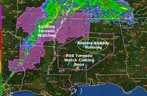 Alabama Weather Update At 11 30a M Expect A Pds Tornado Watch For Alabama Shortly The