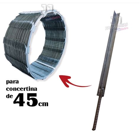 Haste Galvanizado para concertina 45cm vergalhão Kit 15 un Submarino