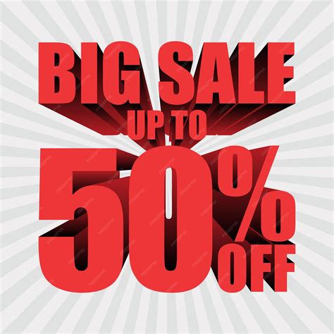 Premium Vector | Big sale special offer discount template up to 50