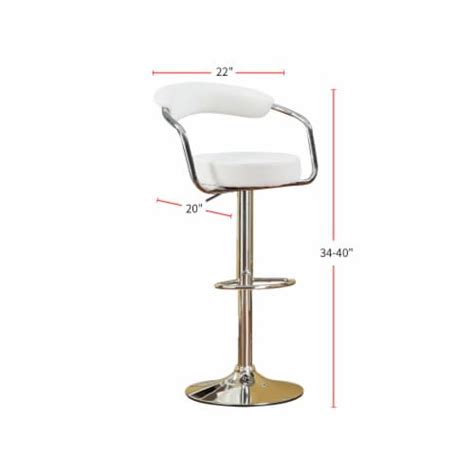 Set Of 2 White Faux Leather Bar Stools 2 Units Ralphs