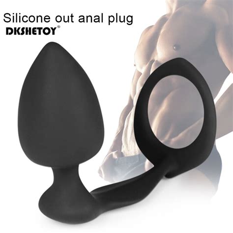 Tapón Anal de silicona para hombre anillo de bloqueo estimulación del