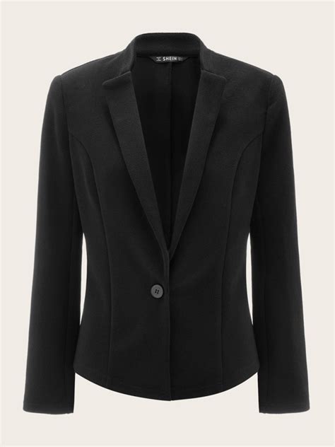 Shein Notch Collar Single Button Blazer Shein Usa