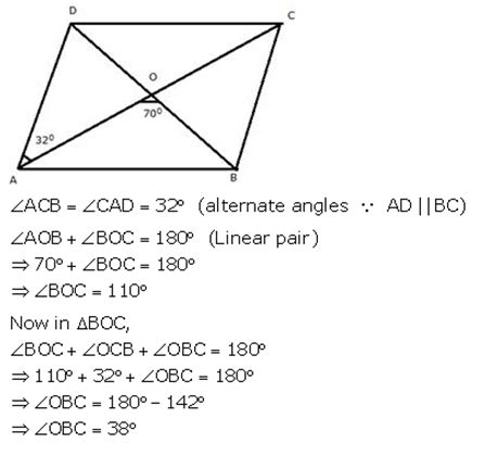 The Diagonals Ac And Bd Of A Parallelogram Abcd Intersect Each Other At