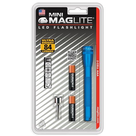 Maglite Mini Led 2aaa Flashlight In Blue Sp32116 The Home Depot