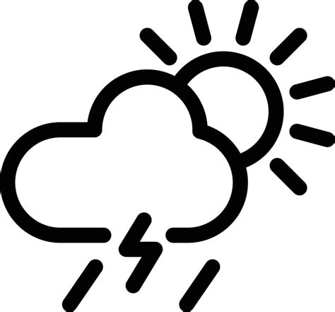 icono de clima lluvioso relámpago pronóstico de nube 4924394 Vector en