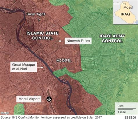 Mosul Battle Iraqi Government Forces Reach Tigris River Bbc News