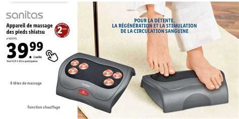 Promo Sanitas Appareil De Massage Des Pieds Shiatsu Chez Lidl