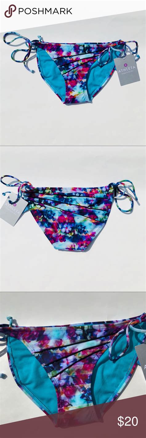 Nwt Athleta Floral Fade Bikini Bottom Xxs Bikinis Bikini Bottoms