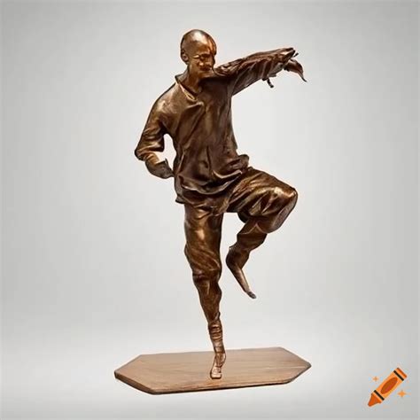 Kung Fu Sculpture By Norman Rockwell Made Of Hammered Steel On Craiyon