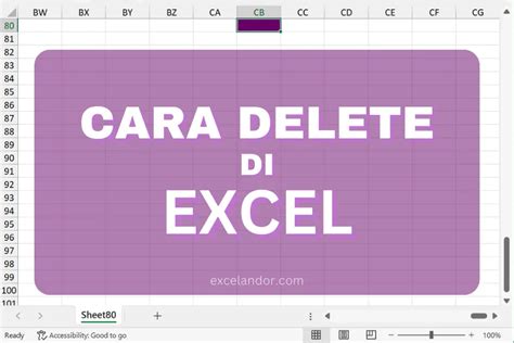 Bagaimana Cara Delete Di Excel Excelandor 2025