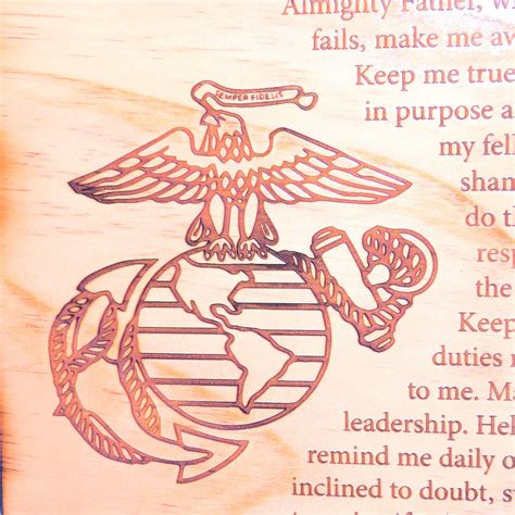 The Marines Prayer Plaque Marine Corps Gifts USMC Wood | Etsy