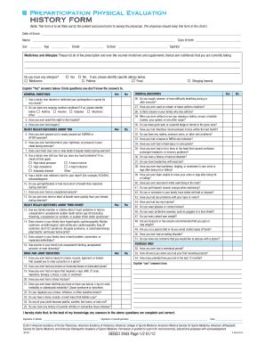 Fillable Online Interscholastic Sports Physical Exam Form Fax Email