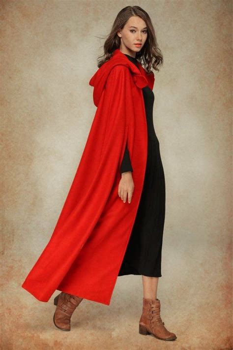 Maxi Hooded Cape Cloak Wool Cape Wool Blazer Wool Jacket In Etsy Cappotti Cappotto Da Donna