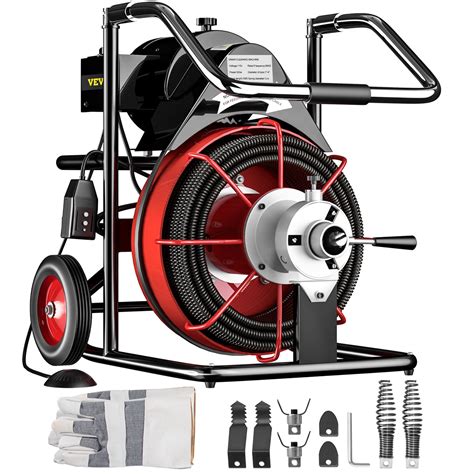 Vevor 550w Pipe Drain Cleaner Cleaning Machine Sewer Snake W Cutter