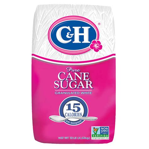 Candh Pure Cane Granulated White Sugar 10 Lbs Sugar