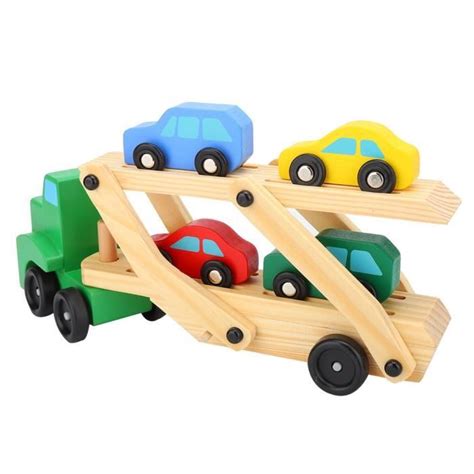 Voiture Jouet Jouet En Bois Mignon De Transport Enfant Jouets