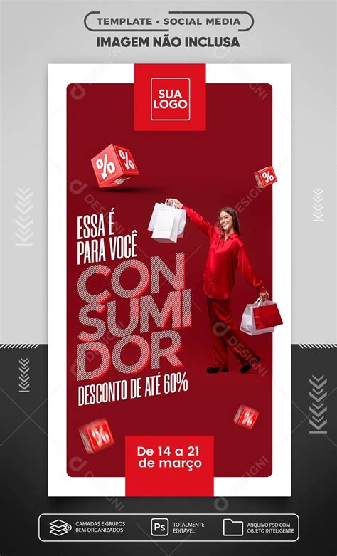 Social Media Semana Do Consumidor Com Descontos Especiais Lojas Psd