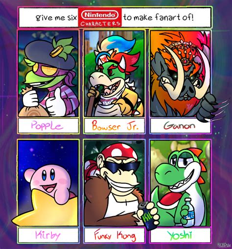 Six Nintendo Characters By Ruckis Rookie On Deviantart