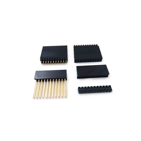 Custom 2pin 40pin Dip Smt 127mm 20mm 254mm Double Row Female Pin